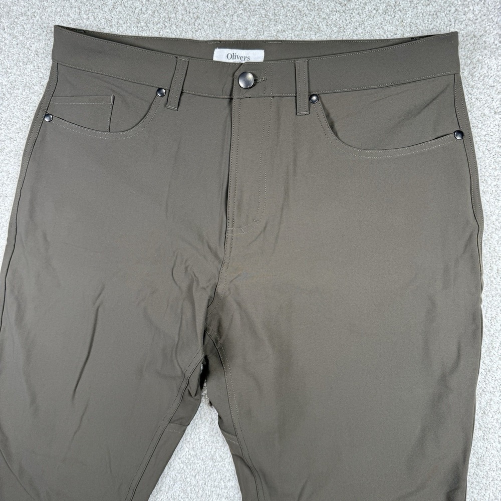 Olivers Passage Pants Mens Dark Gray Slim Fit‎ Stretch 36x32 Athletic Golf